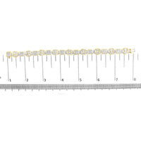 14K Yellow Gold 9 7/8 Cttw Princess and Baguette Diamond Bow and Box Link Tennis Bracelet (G-H Color, VS1-VS2 Clarity) - 7
