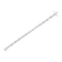 14K White Gold 9.0 Cttw Princess and Baguette Diamond Geometrical Style Link Bracelet (G-H Color, VS1-VS2 Clarity) - 7