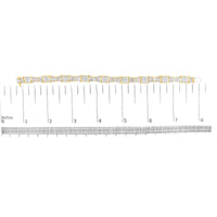 14K Yellow Gold 9.0 Cttw Diamond Alternating Bow and Box Link Bracelet (G-H Color, VS1-VS2 Clarity)- 7
