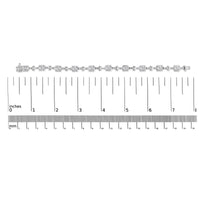 14K White Gold 5 3/4 Cttw Princess and Baguette Diamond Alternating Tapered Link and Box Line Bracelet (H-I Color, SI1-SI2 Clarity) -7