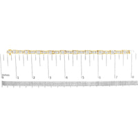 14K Yellow Gold 7.0 Cttw Baguette Cut Diamond Alternating Box and Wave Link Bracelet (G-H Color, VS1-VS2 Clarity) - 7