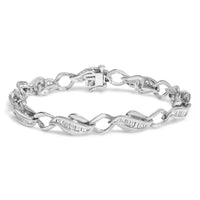 Platinum 2 1/5 Cttw Baguette Diamond Channel Link Bracelet (H-I Color, SI1-SI2 Clarity) - 7