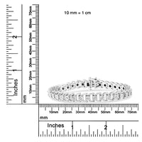 .925 Sterling Silver 1/4 Cttw Miracle Set Round Diamond Composite Open Linked Composite Line Bracelet (I-J Color, I3-Promo Clarity) - 7.5