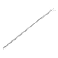 .925 Sterling Silver 1/4 cttw Miracle Set Diamond S Curve Link Bracelet (I-J Color, I3 Clarity) -7