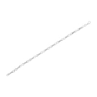 .925 Sterling Silver 1/4 cttw Miracle Set Diamond Infinity Link Bracelet (I-J Color, I3-Promo Clarity) - 7.25