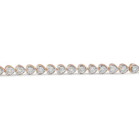 .925 Sterling Silver 1.0 Cttw Miracle Set Diamond Heart-Link 7