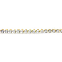 .925 Sterling Silver 1.0 Cttw Miracle Set Diamond Heart-Link 7