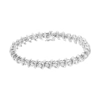 .925 Sterling Silver 3 cttw Diamond 