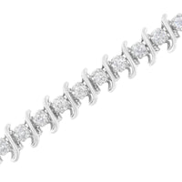 .925 Sterling Silver 3 cttw Diamond 