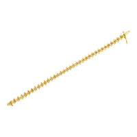 10KT Yellow Gold Plated .925 Sterling Silver 1 cttw Prong-Set Diamond Link Bracelet (J-K, I1-I2) - 7.5