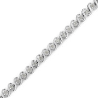.925 Sterling Silver 1.0 Cttw Round Miracle-Set Diamond 7