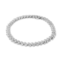 .925 Sterling Silver 1.0 Cttw Round Miracle-Set Diamond 7