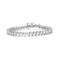 .925 Sterling Silver 4.00 Cttw Round-Cut Diamond 