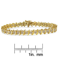 10K Yellow Gold Plated .925 Sterling Silver 7.0 cttw 2-Prong Set Round Brilliant Cut Diamond 