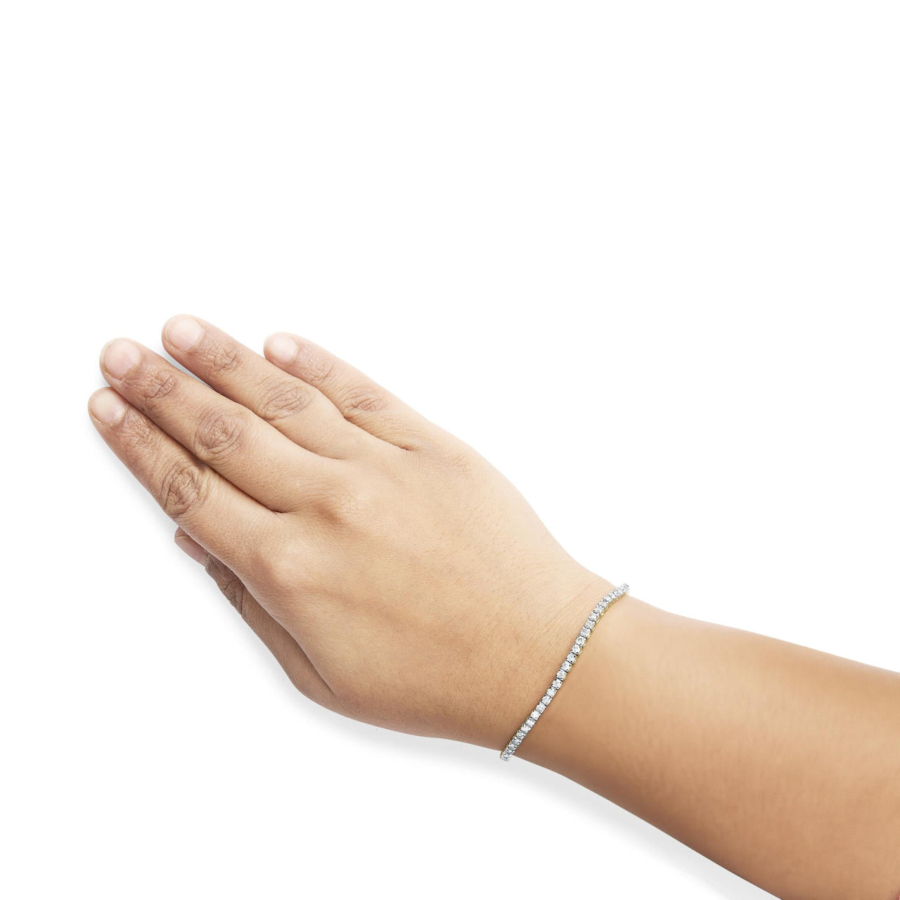 10K Yellow Gold Classic 3.0 Cttw Classic Diamond Tennis Bracelet (J-K Color, I2-I3 Clarity)  - 7.25" Inches