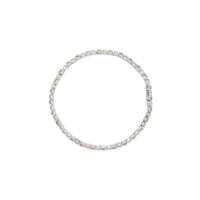 14K White Gold 5.0 Cttw Alternating White and Yellow Lab Grown Diamond Tennis Tennis Bracelet (Yellow/F-G Color, VS2-SI1 Clarity - 7