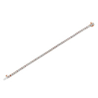 .925 Sterling Silver 1.0 Cttw Diamond Square Frame Miracle-Set Tennis Bracelet (I-J Color, I3 Clarity) - 8