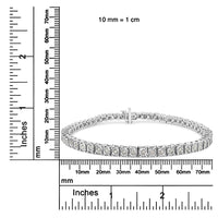 .925 Sterling Silver 1.0 Cttw Diamond Square Frame Miracle-Set Tennis Bracelet (I-J Color, I3 Clarity) - 8