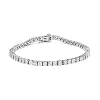 .925 Sterling Silver 1.0 Cttw Diamond Illusion-Set Miracle Plate Tennis Bracelet (I-J Color, I3 Clarity) - 7