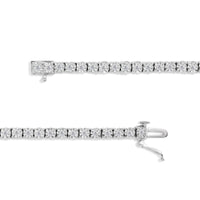 .925 Sterling Silver 1.0 Cttw Diamond Illusion-Set Miracle Plate Tennis Bracelet (I-J Color, I3 Clarity) - 7