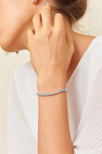 .925 Sterling Silver 1/2 Cttw Diamond Illusion-Set Miracle Plate Tennis Bracelet (I-J Color, I3 Clarity) - 7