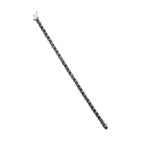 .925 Sterling Silver 1.0 Cttw Black Treated Diamond S-Curve Link Miracle-Set 7