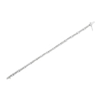 .925 Sterling Silver 1.0 Cttw Diamond Channel Set Tapered & X-Link 7