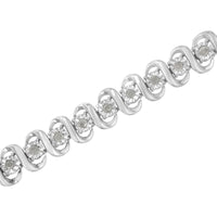.925 Sterling Silver 1.0 cttw Miracle-Set Round-Cut Diamond 
