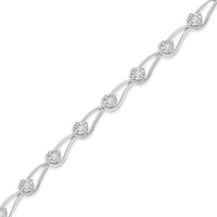 Sterling Silver Rose Cut Diamond Fashion Tennis Bracelet (0.5 cttw, I-J Color, I2-I3 Clarity)