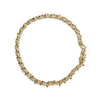 10K Yellow Gold Plated .925 Sterling Silver 5.00 Cttw Diamond S-Link Bracelet (K-L Color, I2-I3 Clarity) Size 7.25