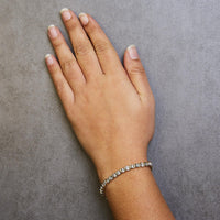 .925 Sterling Silver 1/4 Cttw Diamond Round Miracle Plate and 