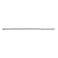 .925 Sterling Silver 1/10 Cttw Diamond Open Circle Wheel Link 7