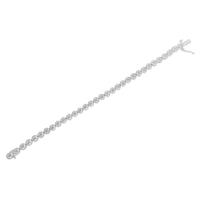 .925 Sterling Silver 1/10 Cttw Diamond Open Circle Wheel Link 7