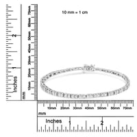 .925 Sterling Silver 1-1/10 Cttw Baguette Diamond Channel Set Link Tennis Bracelet (H-I Color, I2-I3 Clarity) - 7