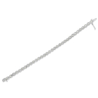 .925 Sterling Silver 2 cttw Miracle Plate Set Diamond Spiral Link Bracelet (I-J Color, I3 Clarity) -7