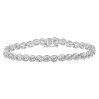 .925 Sterling Silver 1/2 Cttw Diamond Criss-Cross Miracle-Set 7