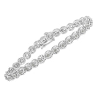 .925 Sterling Silver 1/2 Cttw Diamond Criss-Cross Miracle-Set 7