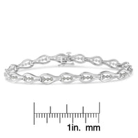 Sterling Silver Diamond Link Bracelet (0.5 cttw, I-J Color, I3 Clarity)