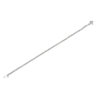 .925 Sterling Silver 1.0 Cttw Alternating Channel Set Baguette and Miracle Set Round Diamond Link Bracelet (I-J Color, I3 Clarity) - 7.25
