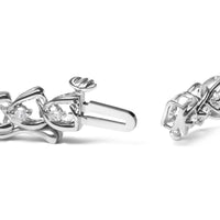 .925 Sterling Silver 1.00 Cttw Diamond C-Shaped Link Bracelet (I-J Color, I3 Clarity)
