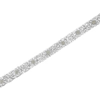 .925 Sterling Silver 1/4 Cttw Diamond Illusion-Set Miracle Plate Tennis Bracelet (I-J Color, I3 Clarity) - 7