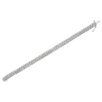 .925 Sterling Silver 1.0 cttw Miracle Set Diamond Two Row S Link Bracelet(I-J Color, I3 Clarity) -7.75
