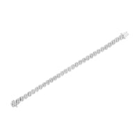 .925 Sterling Silver 3-Stone Row Diamond 