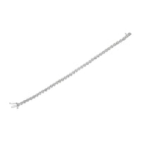 .925 Sterling Silver Miracle-Set Diamond Round Miracle Plate Tennis Bracelet (1 cttw, I-J Color, I3 Clarity) - Size 7.25