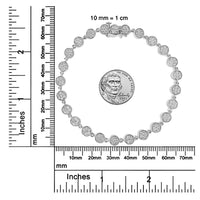 .925 Sterling Silver 2.0 Cttw Round Diamond Link Bracelet (G-H Color, I1-I2 Clarity) - 7.25
