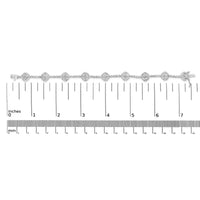 .925 Sterling Silver 3.0 Cttw Diamond Halo Square Shape Link Bracelet (I-J Color, I3 Clarity) - 7.25