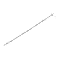 .925 Sterling Silver 1.0 Cttw Miracle-Set Diamond Alternating Graduated Link Tennis Bracelet (I-J Color, I3 Clarity) - 7.5