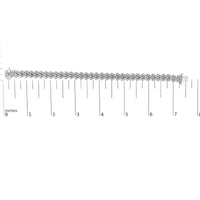 .925 Sterling Silver 2.00 Cttw Miracle Set Diamond Laurel Wreath Link Bracelet (I-J color, I3 clarity) - 7.25