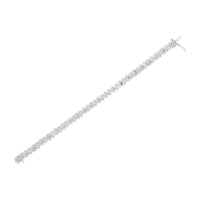 .925 Sterling Silver 1 cttw Double Row Miracle Set Diamond Link Bracelet (I-J Clarity, I3 Color) - Size 7.25