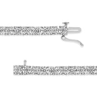 .925 Sterling Silver 3.0 Cttw Diamond Illusion-Set Miracle Plate Tennis Bracelet (I-J Color, I3 Clarity) - 7
